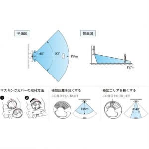 OPTEX 【生産完了品】LEDセンサーライト ON/OFF・1灯タイプ シルバー LED白色(クールホワイト) LEDセンサーライト ON/OFF・1灯タイプ シルバー LED白色(クールホワイト) LA-11LED(S) 画像2