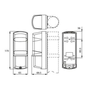 OPTEX 屋外用アクティブセンサー 短距離・高機能型 60m線警戒 屋外用アクティブセンサー 短距離・高機能型 60m線警戒 AX-60TF(J) 画像3