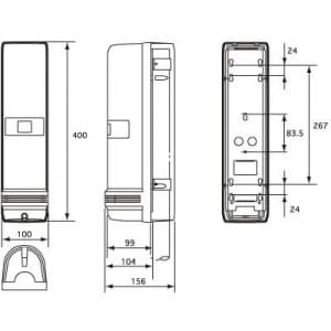 OPTEX 屋外用アクティブセンサー 長距離・汎用型 100m線警戒 屋外用アクティブセンサー 長距離・汎用型 100m線警戒 AX-100TII(J) 画像3