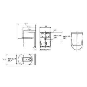 OPTEX 屋内用パッシブセンサー用 壁面取付用ブラケット 屋内用パッシブセンサー用 壁面取付用ブラケット SMA-45 画像2