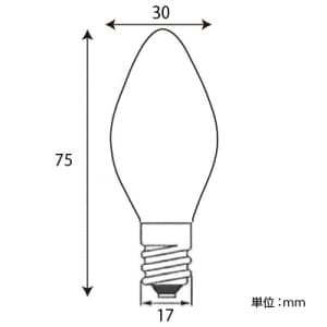 アサヒ 【お買い得品 50個セット】ローソク球 C9 110V10W 全光束:50lm 口金:E17 クリヤー 【お買い得品 50個セット】ローソク球 C9 110V10W 全光束:50lm 口金:E17 クリヤー C9E17110V-10W(C)_50set 画像3