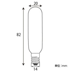 アサヒ スペース球 T20 110V20W 全光束:150lm 口金:E14 クリヤー スペース球 T20 110V20W 全光束:150lm 口金:E14 クリヤー スペースキュウT20E14110V-20W(C) 画像3