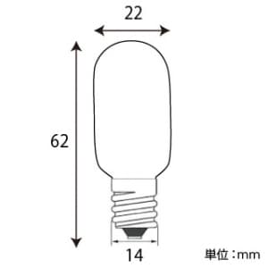 アサヒ ミシン球 T22 110V15W 全光束:90lm 口金:E14 フロスト ミシン球 T22 110V15W 全光束:90lm 口金:E14 フロスト ミシンキュウT22E14110V-15W(F) 画像3