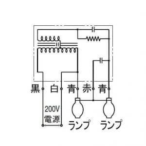 岩崎電気 【生産完了品】アイ 水銀ランプ用安定器 400W用 定電力形2灯用 周波数:50Hz アイ 水銀ランプ用安定器 400W用 定電力形2灯用 周波数:50Hz WH4RC2A51 画像2