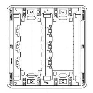 明工社 MLエレガントプレート ブランク2連 取付金具付 MLエレガントプレート ブランク2連 取付金具付 MLE1020 画像2