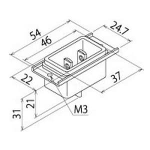 明工社 機器取付専用 インレット 2P 15A 125V 黒 機器取付専用 インレット 2P 15A 125V 黒 MU2928B 画像2