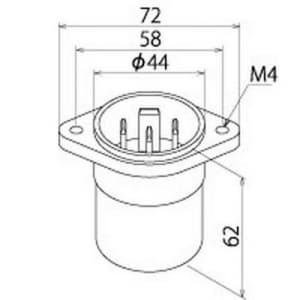 明工社 機器取付専用 接地インレット 3P 20A 250V 機器取付専用 接地インレット 3P 20A 250V MU2780 画像2