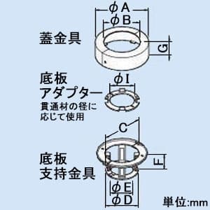 因幡電工 耐火ユニットC 床・壁片側兼用 冷凍・排水用 適合ボイド管呼び径75mm 《ファイヤープロシリーズ》 耐火ユニットC 床・壁片側兼用 冷凍・排水用 適合ボイド管呼び径75mm 《ファイヤープロシリーズ》 IRU-75CY 画像2