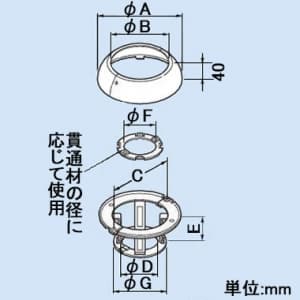 因幡電工 耐火キャップC 床用 空調・電力用 適合ボイド管呼び径125mm 《ファイヤープロシリーズ》 耐火キャップC 床用 空調・電力用 適合ボイド管呼び径125mm 《ファイヤープロシリーズ》 IRC-125CY 画像2