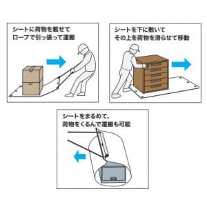 ジェフコム キャリースライダー 許容重量:150kg シートサイズ:長さ1500×幅600×厚さ1.5mm キャリースライダー 許容重量:150kg シートサイズ:長さ1500×幅600×厚さ1.5mm CRS-0615 画像2