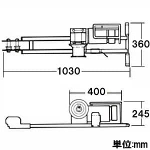 ジェフコム ケーブルプーラー ベーシックタイプ 最大瞬時引張力:7.8kN(800kgf) ケーブルプーラー ベーシックタイプ 最大瞬時引張力:7.8kN(800kgf) DP-010BX-F 画像2