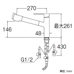 K87580JV (三栄水栓製作所)｜混合栓｜管材｜電材堂【公式】