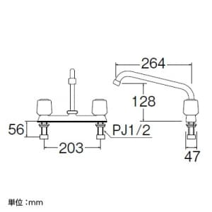 K611K-LH (三栄水栓製作所)｜混合栓｜管材｜電材堂【公式】