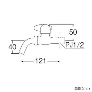 SANEI ミニセラ万能ホーム水栓 セラミック水栓 長さ:121mm miniCERA ミニセラ万能ホーム水栓 セラミック水栓 長さ:121mm miniCERA JY125-13 画像2