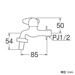 SANEI ミニセラカップリング横水栓 セラミック水栓 miniCERA ミニセラカップリング横水栓 セラミック水栓 miniCERA JY305V-13 画像2