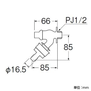 SANEI 共用自動接手散水栓 逆止弁なし 呼び:13 共用自動接手散水栓 逆止弁なし 呼び:13 Y861-13 画像2