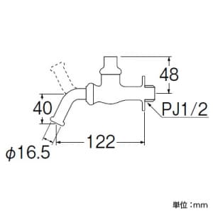 SANEI 共用万能ホーム水栓 呼び:13 共用万能ホーム水栓 呼び:13 JY16J-13 画像2