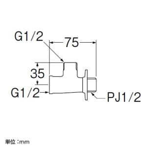 SANEI 二又ソケット 分岐用品 呼び:13 二又ソケット 分岐用品 呼び:13 JB11A-13 画像2