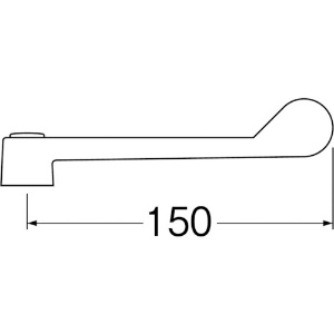 SANEI ワンタッチレバーロング ハンドルアダプター4個付 長さ:150mm ワンタッチレバーロング ハンドルアダプター4個付 長さ:150mm PR23F-L 画像4