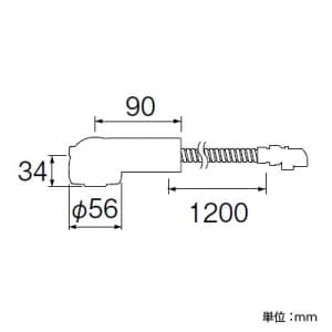 SANEI ラセンホース組品 キッチン用 K3761JV-W用 ホース長さ:1.2m ラセンホース組品 キッチン用 K3761JV-W用 ホース長さ:1.2m MK3761-560N-S5-I 画像2