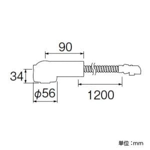 SANEI ラセンホース組品 キッチン用 K8760JV用 ホース長さ:1.2m ラセンホース組品 キッチン用 K8760JV用 ホース長さ:1.2m MK3761-560N-S5-DH 画像2