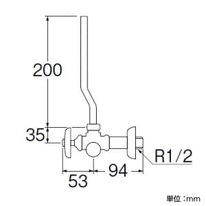 SANEI 逆止付アングル止水栓 逆止弁・ストレーナ内蔵 呼び:13 逆止付アングル止水栓 逆止弁・ストレーナ内蔵 呼び:13 V22AV-13 画像2