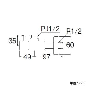 SANEI 止水栓本体 共用形 ナットなし 呼び:13 止水栓本体 共用形 ナットなし 呼び:13 V2261-X2-13 画像2