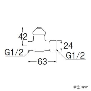 SANEI D式ナット付化粧バルブ 共用形 呼び:13 D式ナット付化粧バルブ 共用形 呼び:13 V261D-13 画像2