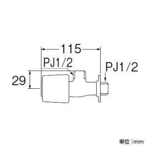 SANEI アングル化粧バルブ 共用形 バスルーム用 アングル化粧バルブ 共用形 バスルーム用 V24AC-13 画像2