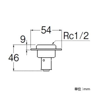 SANEI 床用ジョイントS カシメタイプ ビス付 ネジ径Rc1/2×パイプ径13A 床用ジョイントS カシメタイプ ビス付 ネジ径Rc1/2×パイプ径13A T633-4-S-13X13A 画像2