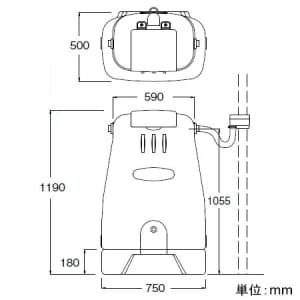 SANEI 雨水タンク 省スペース地上設置型 取水器・専用架台付 有効タンク容量:250L グリーン 雨水タンク 省スペース地上設置型 取水器・専用架台付 有効タンク容量:250L グリーン EC2010AS-G-60-250L 画像2