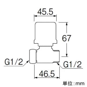 SANEI 水撃低減器 アングル止水栓と給水管の間に取付 ネジサイズG1/2 水撃低減器 アングル止水栓と給水管の間に取付 ネジサイズG1/2 T1670-13 画像2