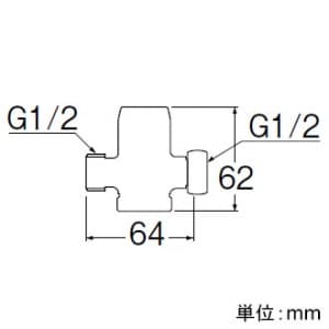 SANEI ミニ減圧弁 止水栓用 ネジサイズG1/2 ミニ減圧弁 止水栓用 ネジサイズG1/2 V7110-1-13 画像2