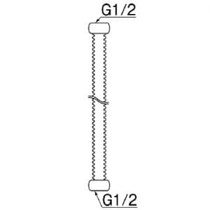 SANEI フレキチューブ 13×600mm 呼び13(G1/2めねじ) SUS316L製 パッキン付(EPDM) フレキチューブ 13×600mm 呼び13(G1/2めねじ) SUS316L製 パッキン付(EPDM) PT14-13X600 画像3