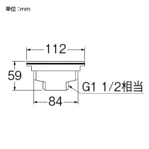 SANEI 流し排水栓 キッチン用 水止め機能付 取付(G1 1/2相当) ステンレス製 流し排水栓 キッチン用 水止め機能付 取付(G1 1/2相当) ステンレス製 H62-L 画像2