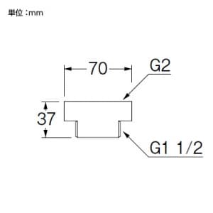 SANEI 排水ホースアダプター キッチン用 BL仕様流し台排水栓ネジ部(呼び50)×ネジ付排水ホース(呼び40) ABS樹脂製 排水ホースアダプター キッチン用 BL仕様流し台排水栓ネジ部(呼び50)×ネジ付排水ホース(呼び40) ABS樹脂製 PH62A-830 画像3