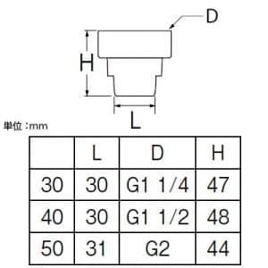 SANEI 排水ホースユニオンナット キッチン用 流し排水栓のネジに接続するタイプ 呼び30×G1 1/2 ABS樹脂製 排水ホースユニオンナット キッチン用 流し排水栓のネジに接続するタイプ 呼び30×G1 1/2 ABS樹脂製 PH62-88S-40 画像3