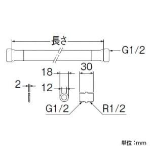 T42S-13X1500 (三栄水栓製作所)｜バス・空調用品｜管材｜電材堂【公式】