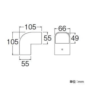 SANEI さや管エルボカバー バスルーム用 L曲がり部分用 T421-861用 さや管エルボカバー バスルーム用 L曲がり部分用 T421-861用 R5461-15A 画像2