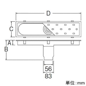 SANEI 浴室排水ユニット 排水用品 バスルーム用 センター排水用 長さ:598mm 浴室排水ユニット 排水用品 バスルーム用 センター排水用 長さ:598mm H905-600 画像2