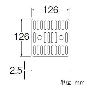 SANEI 角目皿 排水用品 PH48用 幅:126mm 角目皿 排水用品 PH48用 幅:126mm PH48F 画像2