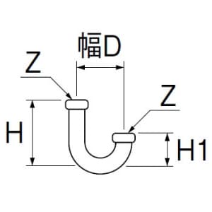 SANEI トラップ用U管 洗面所用 金属製SトラップおよびPトラップ用 パイプ径:32mm トラップ用U管 洗面所用 金属製SトラップおよびPトラップ用 パイプ径:32mm PH70-67-32 画像3