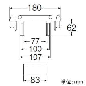 SANEI 床フランジ 大便器用 トイレ用 75VP・VUおよび100VP・SU・VUパイプ兼用 ステンレスボルト(R46)付 床フランジ 大便器用 トイレ用 75VP・VUおよび100VP・SU・VUパイプ兼用 ステンレスボルト(R46)付 H800-8 画像2