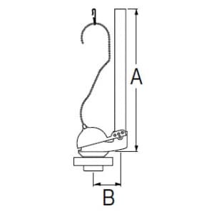 SANEI 密結用ロータンクサイフォン トイレ用 配管径:38mm 密結用ロータンクサイフォン トイレ用 配管径:38mm PH840-38 画像3