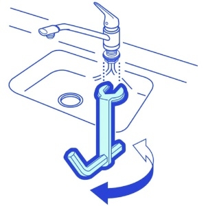 SANEI ナット締付工具 ワンホール混合栓のロックナット対辺約38mm用 六角スパナ付 ナット締付工具 ワンホール混合栓のロックナット対辺約38mm用 六角スパナ付 PR357 画像3