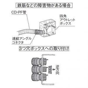 パナソニック 速結アングルコネクタ PF管用 呼び14 クリームグレイ 速結アングルコネクタ PF管用 呼び14 クリームグレイ DMP14AN 画像3