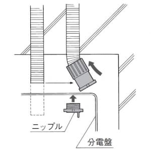 パナソニック 盤用コネクタ CD管用 呼び16 盤用コネクタ CD管用 呼び16 DM016KM-R 画像3