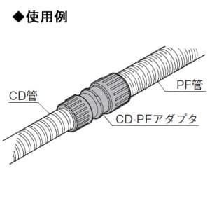 パナソニック 【ケース販売特価 10個セット】CD-PFアダプタ CD管・PF管共用 呼び14-14 クリームグレイ 【ケース販売特価 10個セット】CD-PFアダプタ CD管・PF管共用 呼び14-14 クリームグレイ DM114PN-R_set 画像3