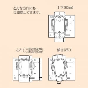 未来工業 【お買い得品 10個セット】自在塗代カバー アウトレットボックス用 中形四角丸型 【お買い得品 10個セット】自在塗代カバー アウトレットボックス用 中形四角丸型 OF-16_10set 画像2