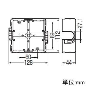 未来工業 ジョイントアウトレットボックス 中形四角 固定用穴付 ジョイントアウトレットボックス 中形四角 固定用穴付 CDO-4AJBN 画像4